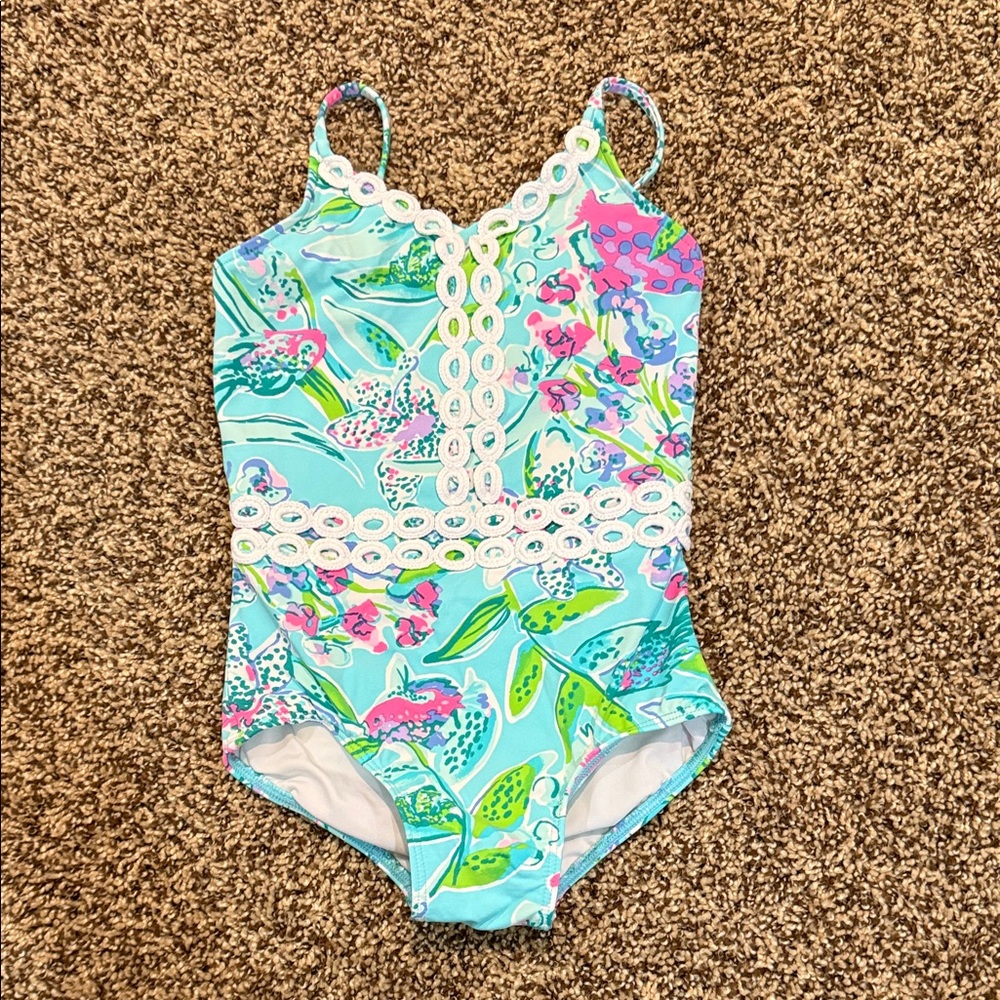 Lilly Pulitzer Swimsuit - Floral with Lace Detail